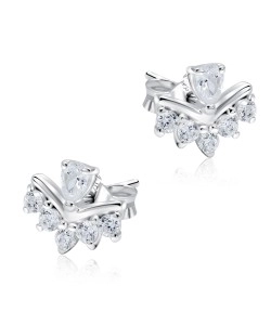 Beautiful CZ Silver Stud Earring STS-5173